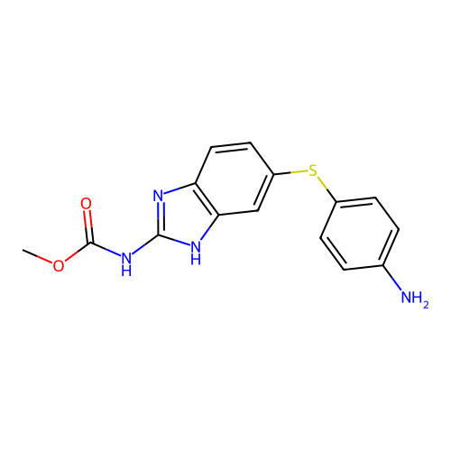Methyl N-[6-[(4-aminophenyl)thio]-1H-benzimidazol-2-yl]carbamate structure