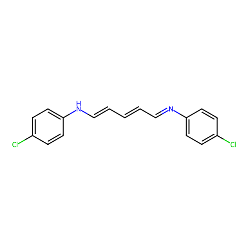 4-chloro-N-[5-(4-chlorophenyl)iminopenta-1,3-dienyl]aniline structure