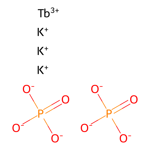Tripotassium terbium bis(phosphate) structure