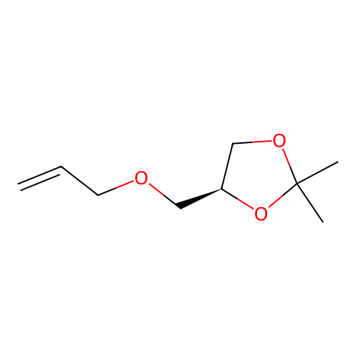(4S)-2,2-dimethyl-4-(prop-2-enoxymethyl)-1,3-dioxolane structure