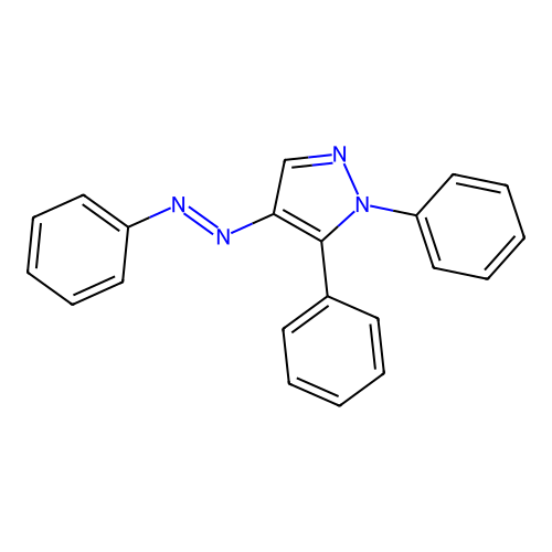 1,5-Diphenyl-4-(phenylazo)-1H-pyrazole structure