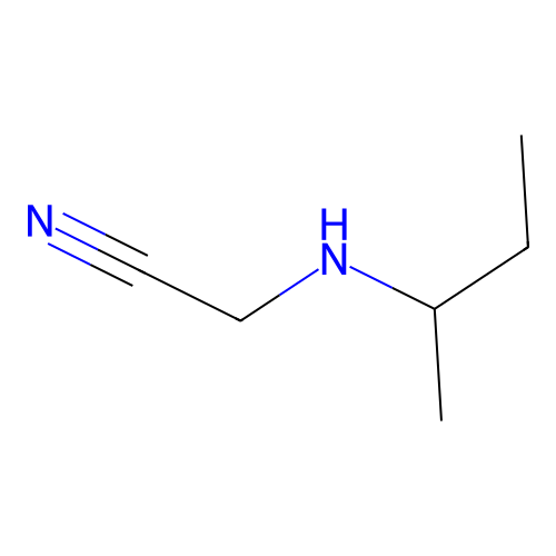 Sec-butylaminoacetonitrile structure