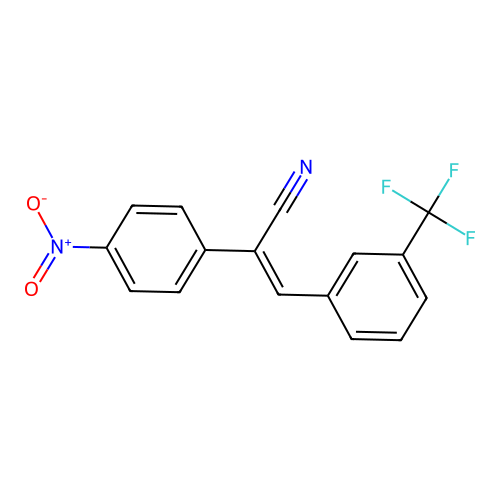 2-(4-Nitrophenyl)-3-[3-(trifluoromethyl)phenyl]prop-2-enenitrile structure