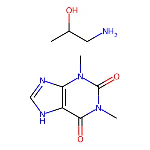 Theophylline isopropanolamine structure