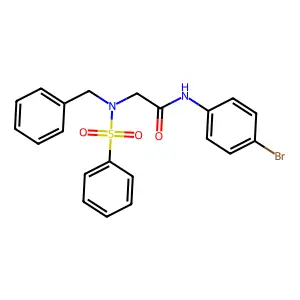 N~2~-benzyl-N~1~-(4-bromophenyl)-N~2~-(phenylsulfonyl)glycinamide structure