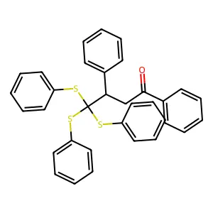 1,3-Diphenyl-4,4,4-tris(phenylthio)-1-butanone structure