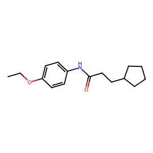 3-cyclopentyl-N-(4-ethoxyphenyl)propanamide structure