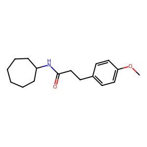 N-cycloheptyl-3-(4-methoxyphenyl)propanamide structure