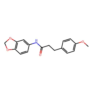 N-(1,3-benzodioxol-5-yl)-3-(4-methoxyphenyl)propanamide structure