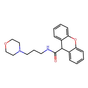 N-(3-morpholin-4-ylpropyl)-9H-xanthene-9-carboxamide structure