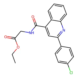 Ethyl ({[2-(4-chlorophenyl)-4-quinolinyl]carbonyl}amino)acetate structure