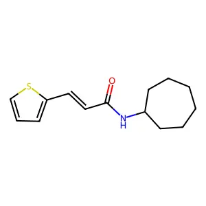 N-cycloheptyl-3-(2-thienyl)acrylamide structure