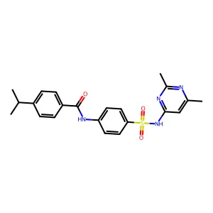 N-[4-[(2,6-dimethylpyrimidin-4-yl)sulfamoyl]phenyl]-4-propan-2-ylbenzamide structure