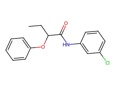 N-(3-chlorophenyl)-2-phenoxybutanamide structure