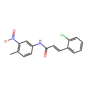 3-(2-chlorophenyl)-N-(4-methyl-3-nitrophenyl)prop-2-enamide structure
