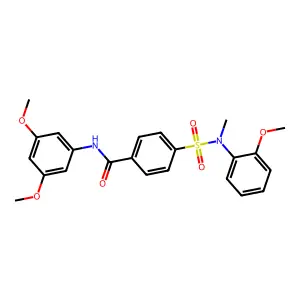 N-(3,5-dimethoxyphenyl)-4-[(2-methoxyphenyl)-methylsulfamoyl]benzamide structure
