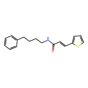 N-(4-phenylbutyl)-3-(2-thienyl)acrylamide structure