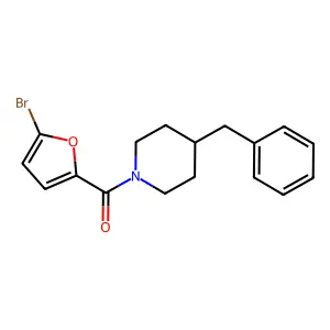 (4-Benzylpiperidin-1-yl)-(5-bromofuran-2-yl)methanone structure