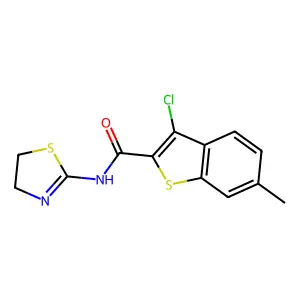 3-chloro-N-(4,5-dihydro-1,3-thiazol-2-yl)-6-methyl-1-benzothiophene-2-carboxamide structure