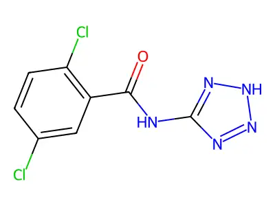 2,5-dichloro-N-(2H-tetrazol-5-yl)benzamide structure
