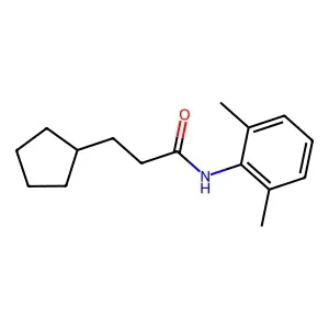 3-cyclopentyl-N-(2,6-dimethylphenyl)propanamide structure
