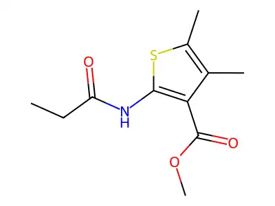 Methyl 4,5-dimethyl-2-propanamidothiophene-3-carboxylate structure
