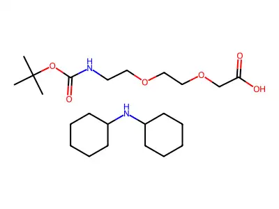 Dicyclohexylamine 2,2-dimethyl-4-oxo-3,8,11-trioxa-5-azatridecan-13-oate structure