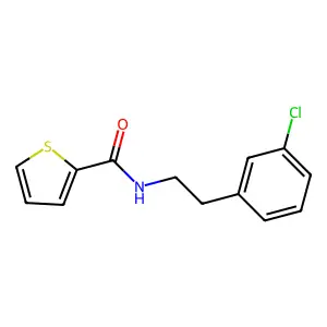 N-[2-(3-chlorophenyl)ethyl]thiophene-2-carboxamide structure