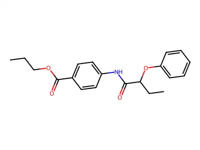 Propyl 4-(2-phenoxybutanoylamino)benzoate structure