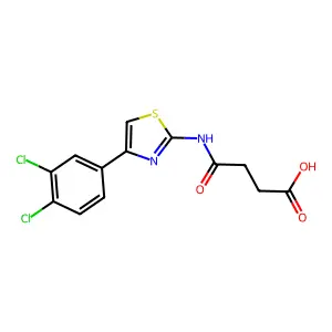 4-{[4-(3,4-Dichlorophenyl)-1,3-thiazol-2-yl]amino}-4-oxobutanoic acid structure