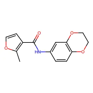 N-(2,3-dihydro-1,4-benzodioxin-6-yl)-2-methyl-3-furamide structure
