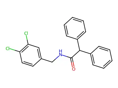 N-(3,4-dichlorobenzyl)-2,2-diphenylacetamide structure