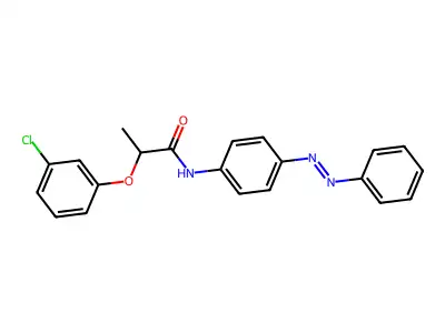 Propanamide, 2-(3-chlorophenoxy)-N-[4-(2-phenyldiazenyl)phenyl]- structure