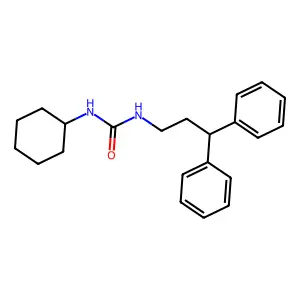 1-Cyclohexyl-3-(3,3-diphenylpropyl)urea structure