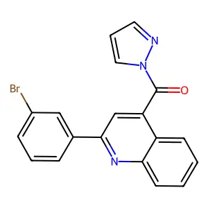 [2-(3-Bromophenyl)quinolin-4-yl]-pyrazol-1-ylmethanone structure