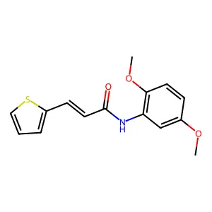 N-(2,5-dimethoxyphenyl)-3-thiophen-2-ylprop-2-enamide structure