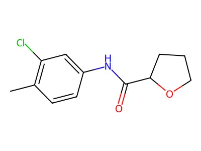 N-(3-chloro-4-methylphenyl)tetrahydro-2-furancarboxamide structure