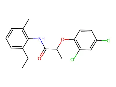 2-(2,4-dichlorophenoxy)-N-(2-ethyl-6-methylphenyl)propanamide structure