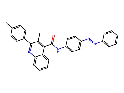 3-methyl-2-(4-methylphenyl)-N-(4-phenyldiazenylphenyl)quinoline-4-carboxamide structure