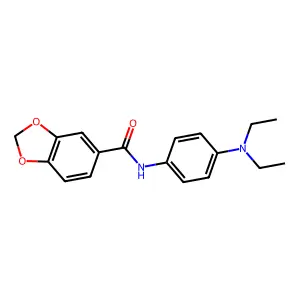 N-[4-(diethylamino)phenyl]-1,3-benzodioxole-5-carboxamide structure