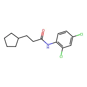 3-cyclopentyl-N-(2,4-dichlorophenyl)propanamide structure