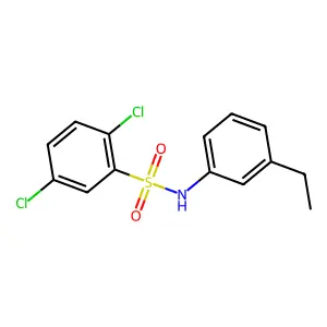 2,5-dichloro-N-(3-ethylphenyl)benzenesulfonamide structure