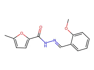 5-Methyl-2-furancarboxylic acid 2-[(2-methoxyphenyl)methylene]hydrazide structure
