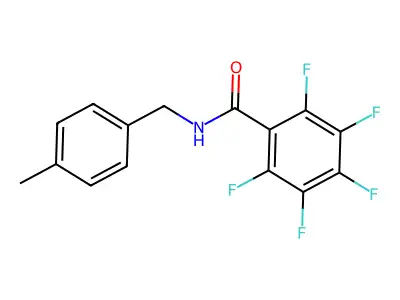 2,3,4,5,6-pentafluoro-N-[(4-methylphenyl)methyl]benzamide structure