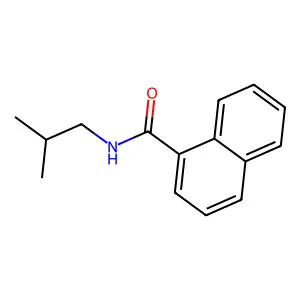 N-(2-methylpropyl)naphthalene-1-carboxamide structure