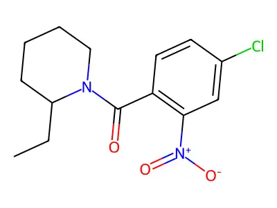 1-{4-Chloro-2-nitrobenzoyl}-2-ethylpiperidine structure