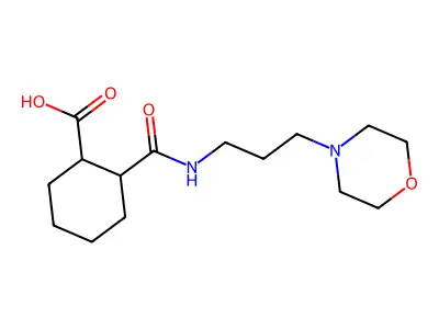 2-{[(3-Morpholin-4-ylpropyl)amino]carbonyl}cyclohexanecarboxylic acid structure