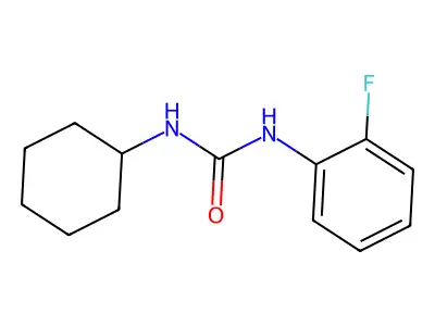 1-Cyclohexyl-3-(2-fluorophenyl)urea structure