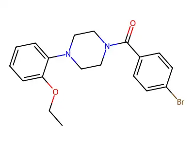 (4-Bromophenyl)-[4-(2-ethoxyphenyl)piperazin-1-yl]methanone structure