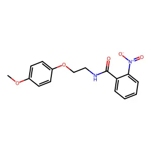 N-[2-(4-methoxyphenoxy)ethyl]-2-nitrobenzamide structure